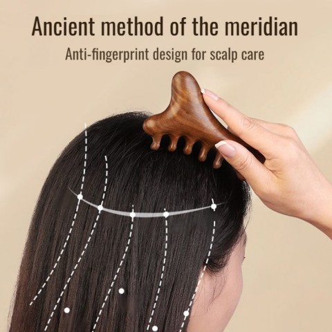 Head Eye Scalp Unblocking Meridian Massage Comb 4in1