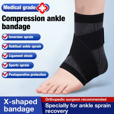 Compression ankle bandage