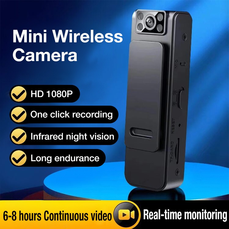 1 year warranty - 2024 New Upgrade Mini Magnetic and Clip Wifi Camera - Record anytime, anywhere - Perfect for sports recording, home video recording, video game capture, security and traffic video recording, etc.	